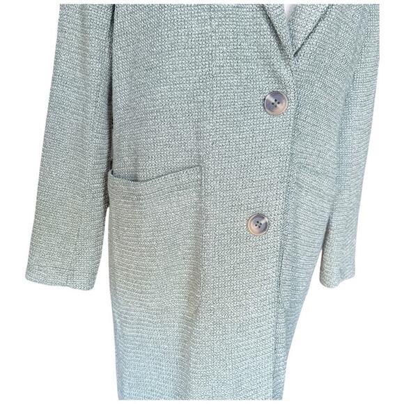 French Mauve Anthropologie Sage Textured Knit Longline Blazer Cardigan Coat S - Picture 4 of 10